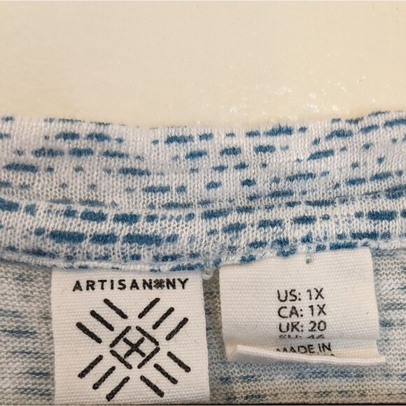 Artisan NY Size 1X 100% Linen Short Sleeve Shirt - Picture 7 of 7